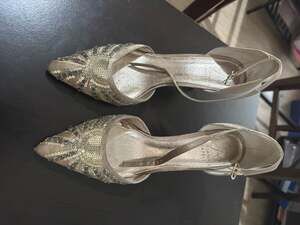 Adriana Papell satin heels